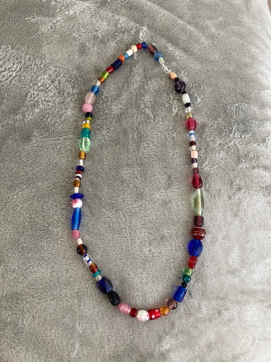 Handmade Jewelry - Multi glass bead necklace